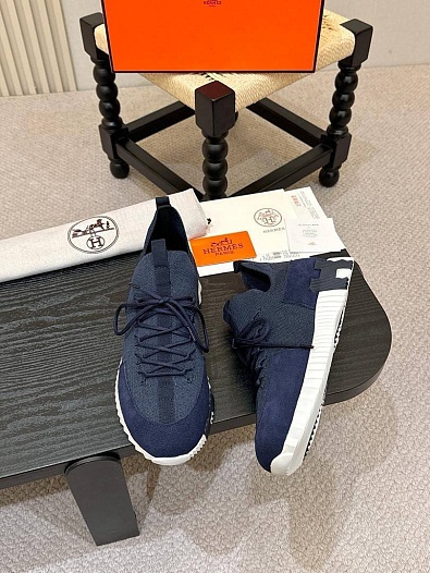 Текстильные кроссовки Hermes lift slip-on   