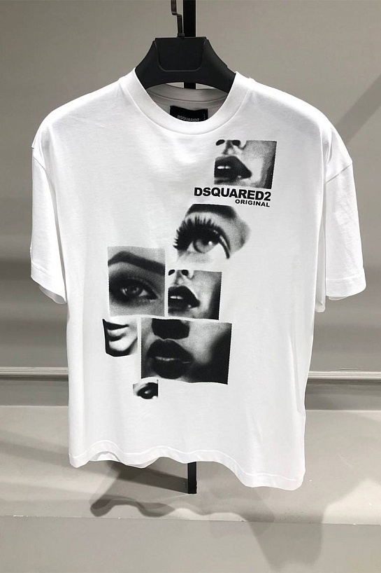 Белая оверсайз футболка Dsquared2
