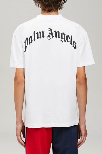 Белая футболка Palm Angels Broken Palm print   