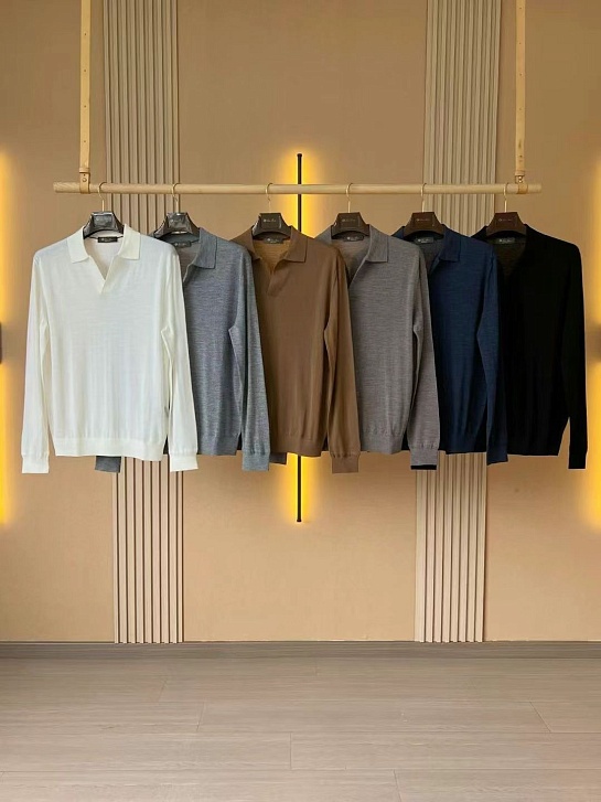 Поло с длинным рукавом Loro Piana Premium - Beige