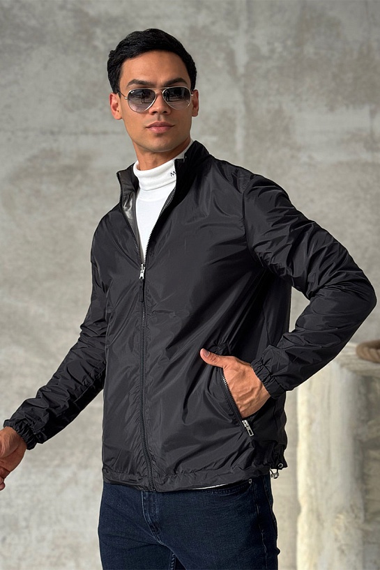 Двусторонняя ветровка Loro Piana - Grey / Black