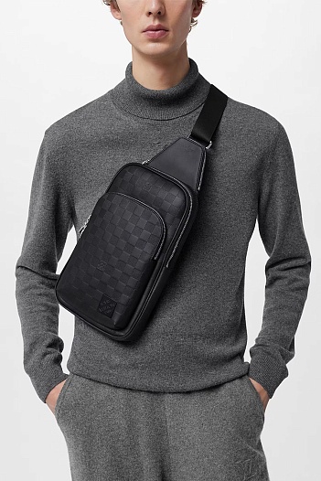 Кожаная сумка Avenue Louis Vuitton Sling Damier Infini 30x18 см   