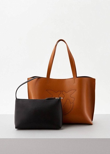 Кожаная женская сумка-шоппер 36x28 см   