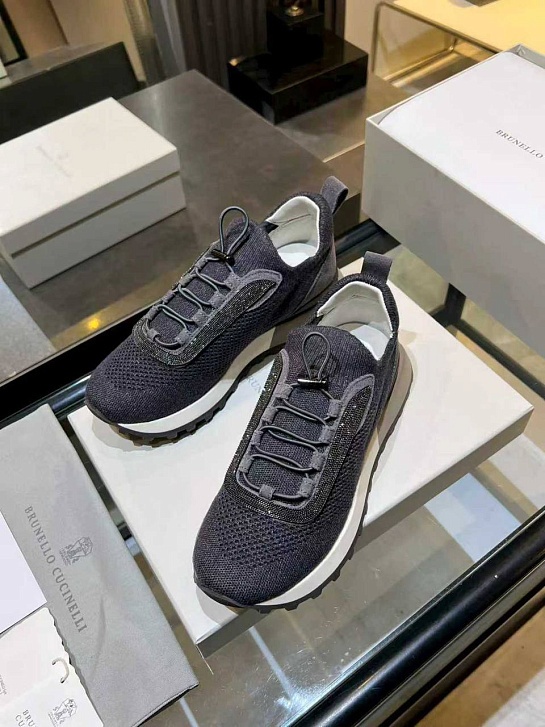 Женские текстильные кроссовки Brunello Cucinelli premium