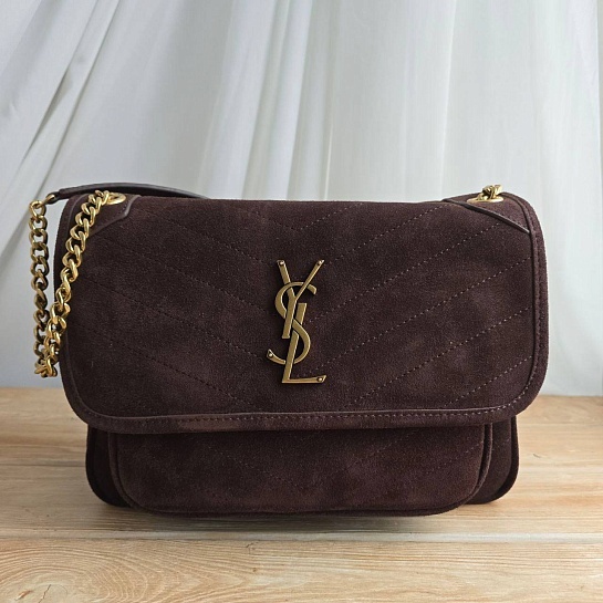 Замшевая сумка Yves Saint Laurent 28x19 см