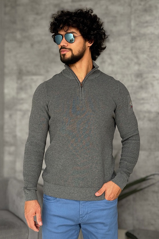 Мужской серый джемпер Paul & Shark zip-up