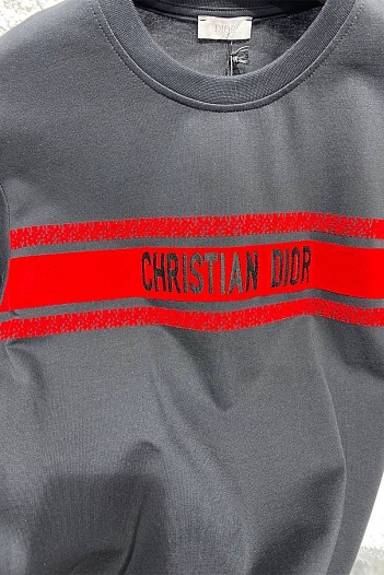 Чёрная оверсайз футболка Dior   