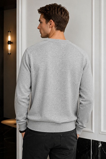 Мужской джемпер Tommy Hilfiger logo-embroidered - Grey   