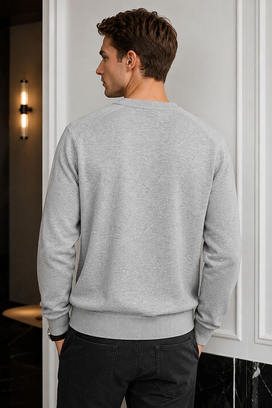 Мужской джемпер Tommy Hilfiger logo-embroidered - Grey