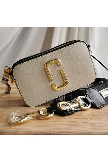Кожаная сумка Marc Jacobs The Snapshot New Cloud White 19x11 см   