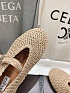 Женские плетёные балетки ALaia Premium - Beige