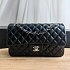 Кожаная чёрная сумка Chanel 30x18 см