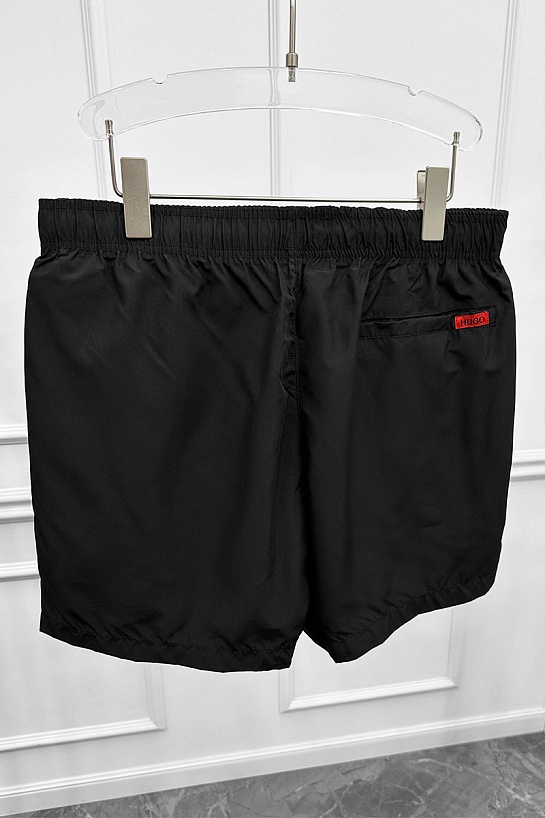 Мужские чёрные шорты Hugo Boss logo-print