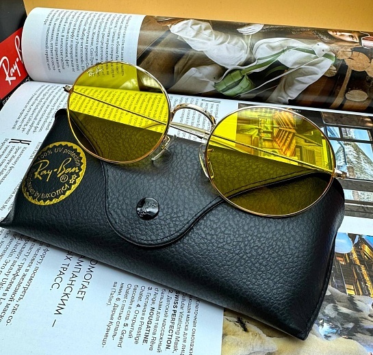 Солнцезащитные очки Ray-Ban Oval Metal - Yellow