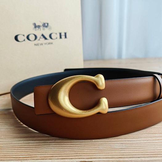 Двусторонний кожаный ремень Coach (80 / 85 см)   