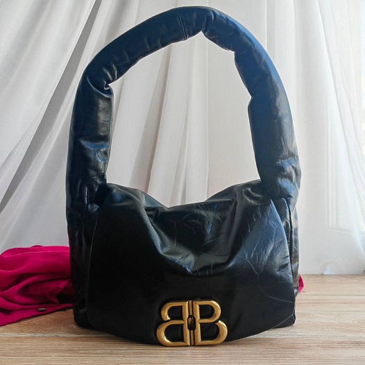 Женская сумка Balenciaga Monaco 25x20 см - Black   