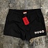 Мужские чёрные шорты Hugo Boss logo-print