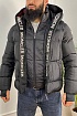 Утеплённый чёрный пуховик Moncler