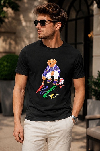 Футболка чёрного цвета Роlо Ralрh Lаurеn "Bear"   