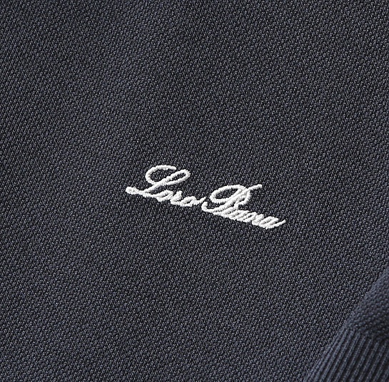 Мужское тёмно-серое поло Loro Piana premium