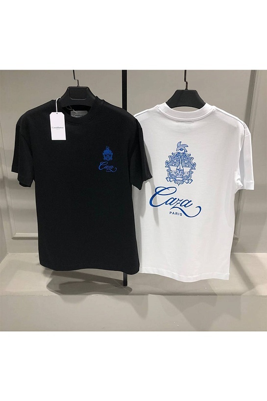 Чёрная футболка Casablanca Embleme de Caza logo-print