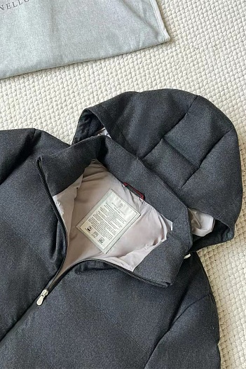 Мужской пуховик Brunello Cucinelli Premium - Dark Grey   