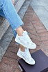 Женские комбинированные кроссовки Valentino "VLTN" - White