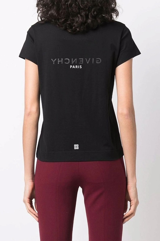 Женская футболка Givenchy reversal logo-print - Black