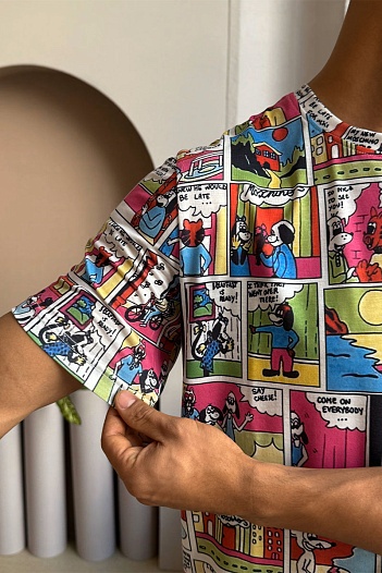 Мужская футболка Moschino comic strip graphic-print   