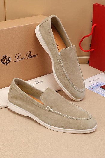 Мужские замшевые лоферы Loro Piana Summer Walk   