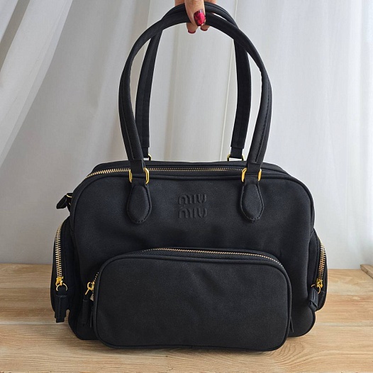Замшевая сумка MIU MIU 30x19 см - Balck   