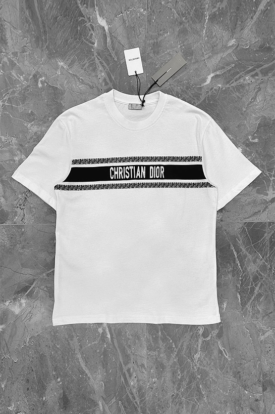 Мужская оверсайз футболка Dior - White