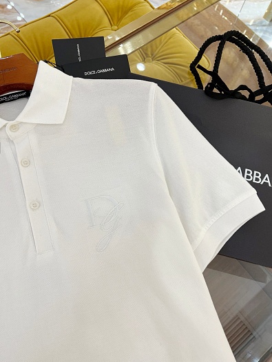 Мужское белое поло Dolce & Gabbana Premium   