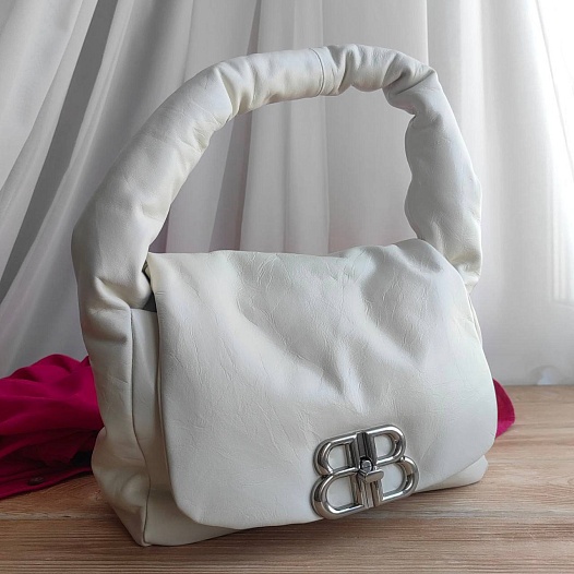 Женская сумка Balenciaga Monaco 25x20 см - White   