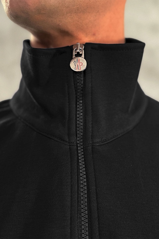 Чёрный спортивный костюм Moncler logo-patch