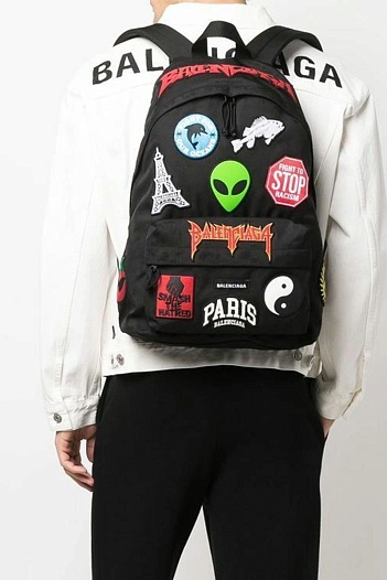 Текстильный рюкзак Balenciaga Explorer Animation 42x32 см   