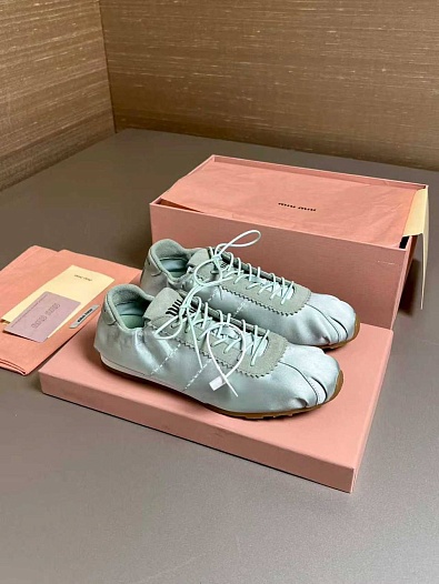 Женские кроссовки MIU MIU Plume Satin premium   