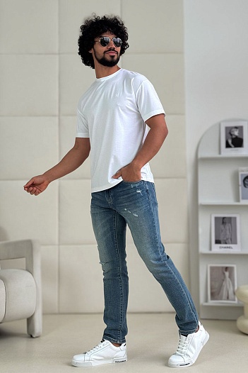 Мужские синие джинсы Dolce & Gabbana comfort fit   