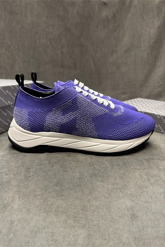 Текстильные кроссовки Kiton patterned-jacquard - Purple