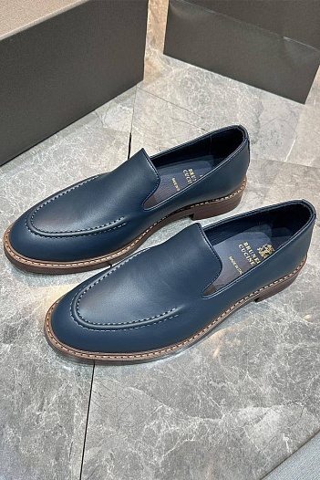 Кожаные лоферы Brunello Cucinelli - Navy   