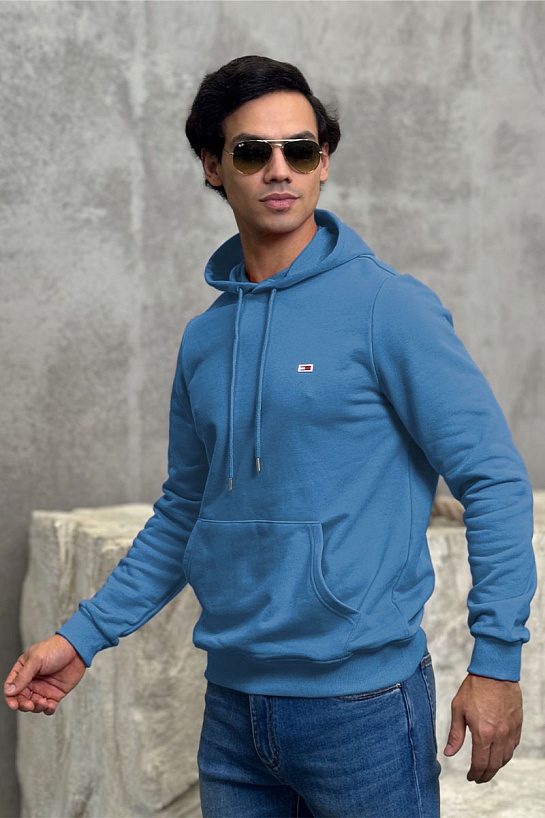Мужское худи Tommy Hilfiger синего цвета