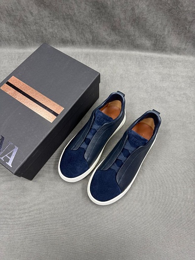 Мужские кроссовки Ermenegildo Zegna Triple Stitch - Navy   
