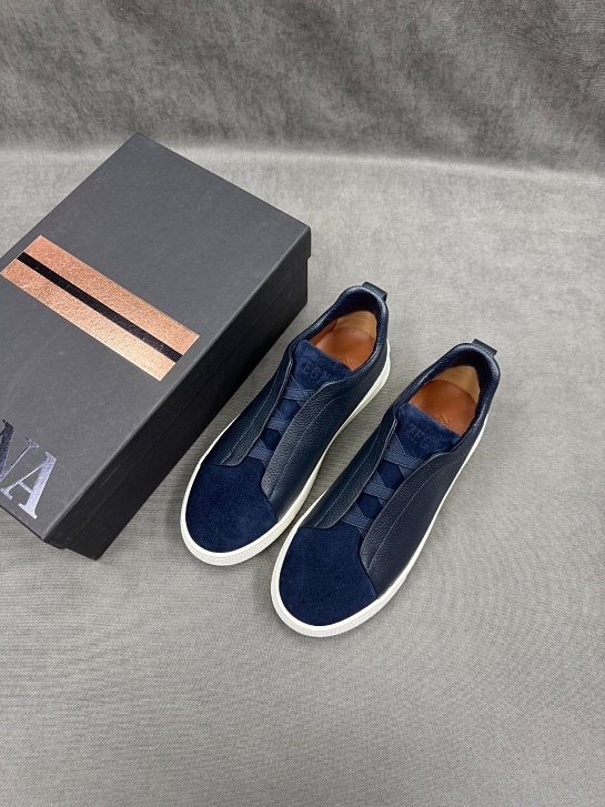 Мужские кроссовки Ermenegildo Zegna Triple Stitch - Navy