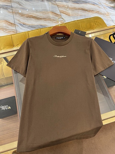 Мужская футболка Dolce & Gabbana Premium - Brown   