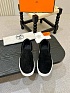 Мужские замшевые слипоны Hermes Kiddy - Black