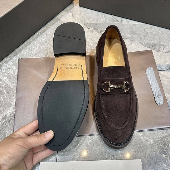 Замшевые лоферы Brunello Cucinelli Premium - Brown