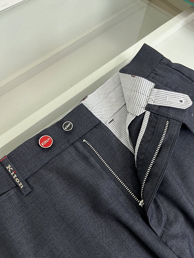 Мужские серые брюки Kiton premium   