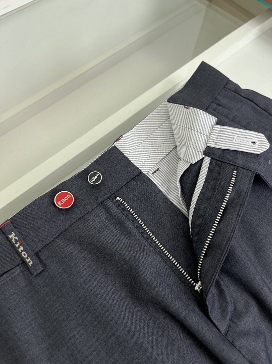 Мужские серые брюки Kiton premium