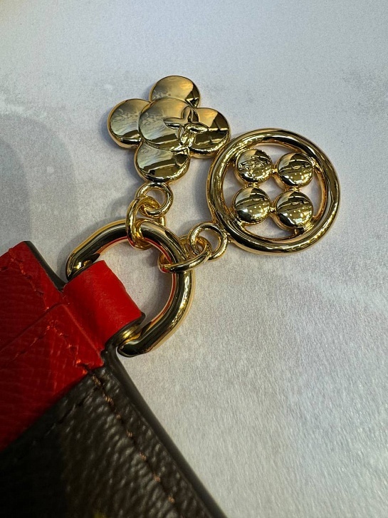 Кожаный кардхолдер Louis Vuitton Charms Vivienne Premium 7.3x0.3x10.2 см