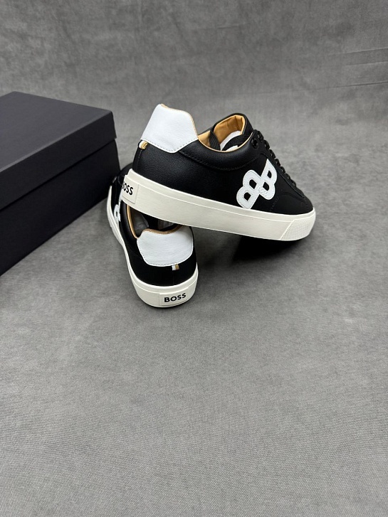 Кожаные кроссовки Hugo Boss Aiden - Black